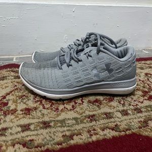 Grey under armor sneakers
